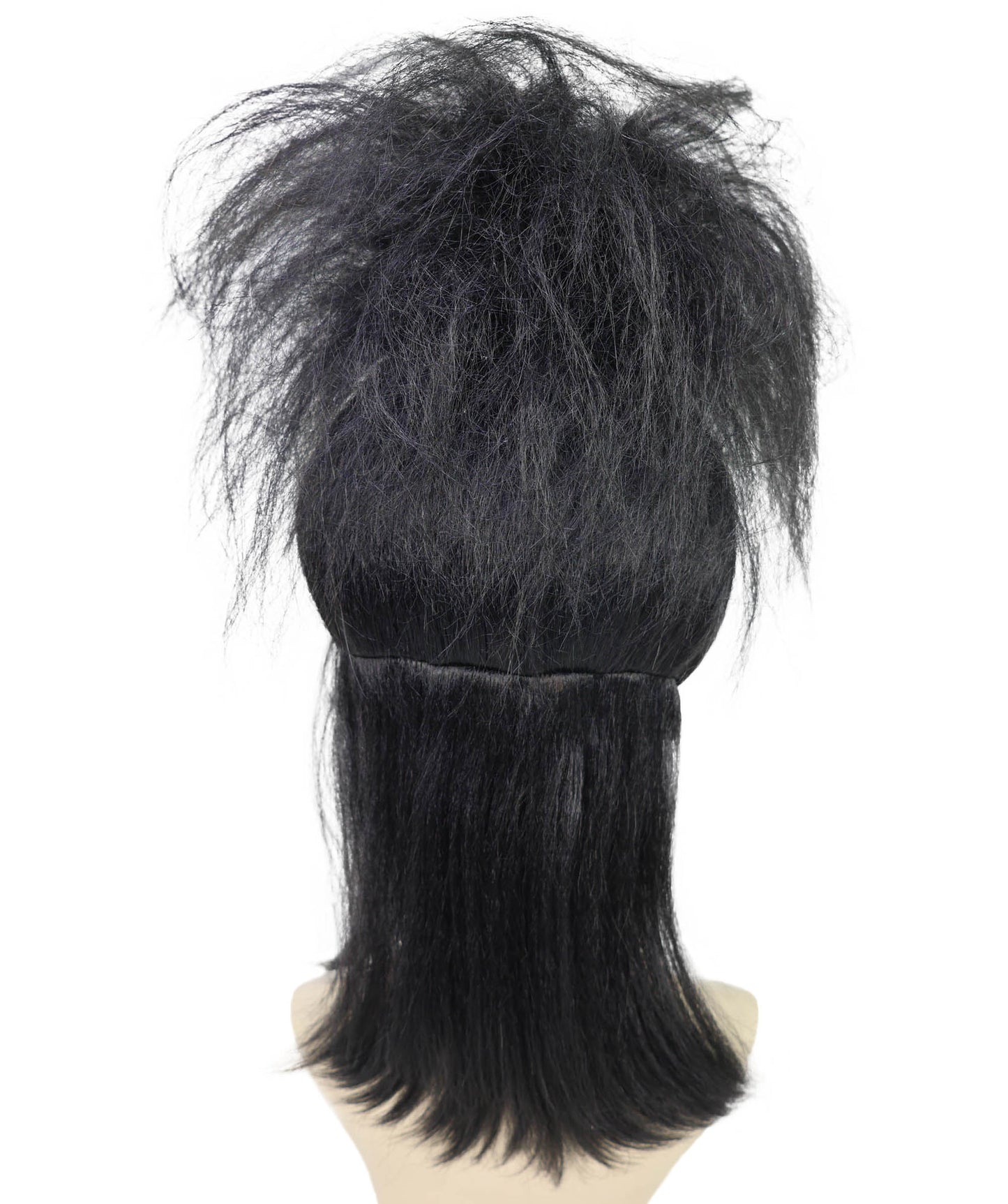 HPO Adult Female BTJ-Lydia Wig – Black Straight Wigs with Bangs, Perfect for Halloween and Cosplay, Theater and Iconic Character Transformations, Breathable Capless Cap