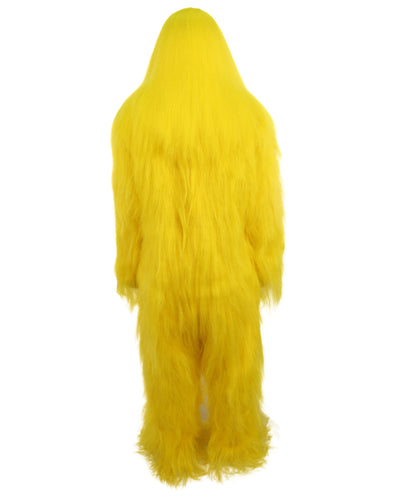 HPO Unisex Extreme Hairy Person Costume, Mask and Bundle - Full-Body Hair Suit Extra-Long Ash Brown Costume Wig for Halloween, Cosplay & Parties