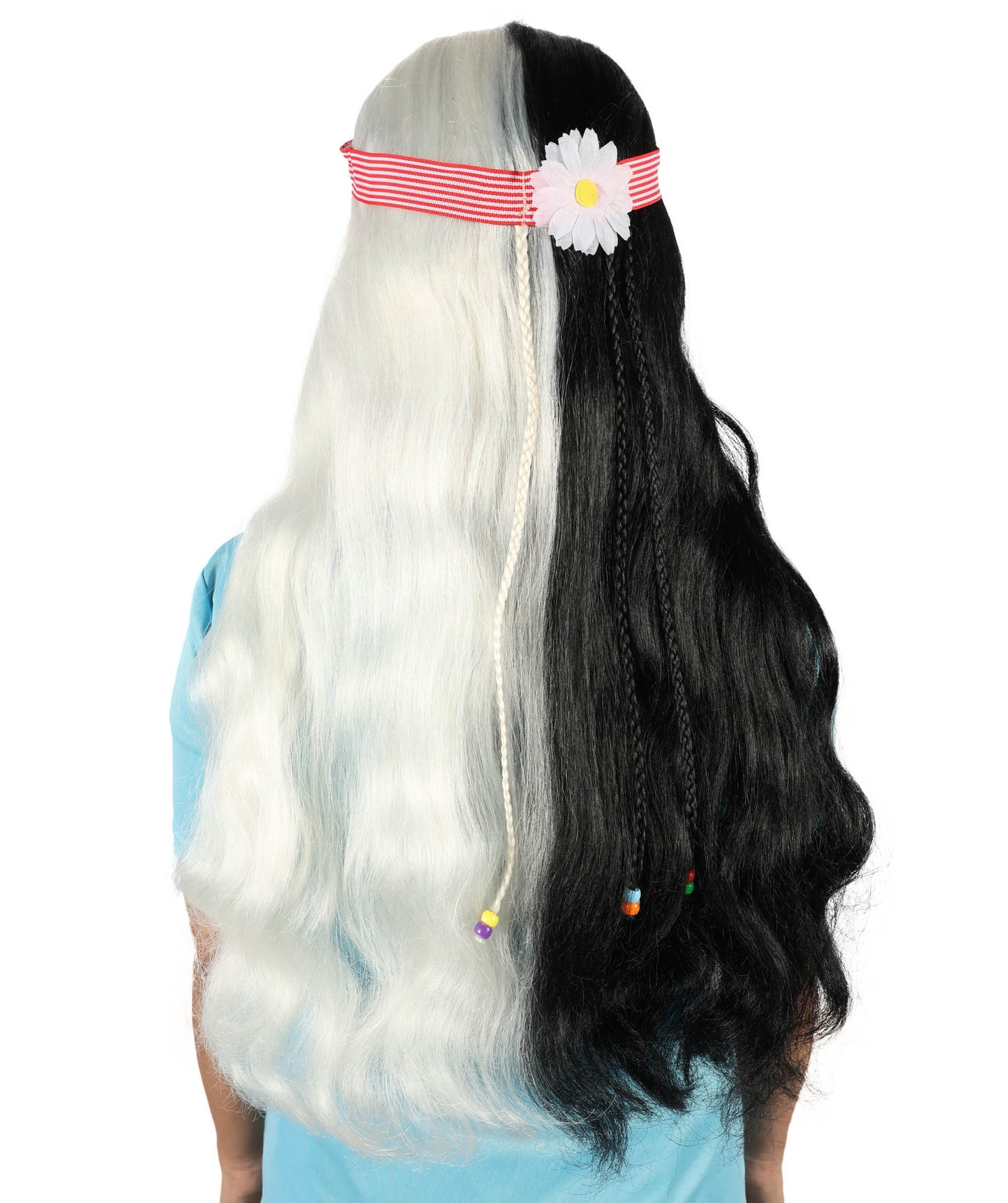 HPO Women's 60's Long Multiple Hippie Groovy Wig, Flame-retardant Synthetic Fiber