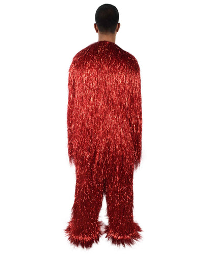 HPO Hairy Unisex Ape Mask and Bodysuit Costume Tinsel  | Multiple Colors