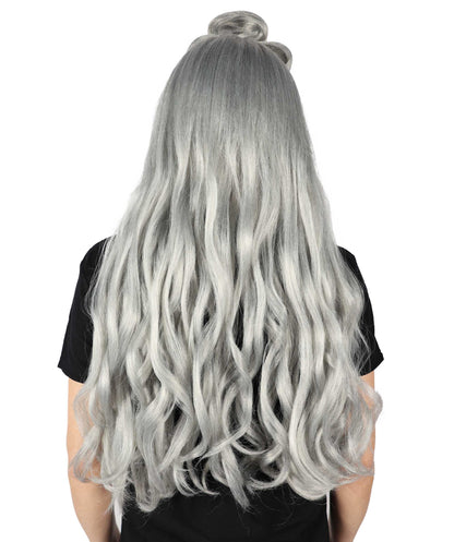 HPO Women's Long Curl Wig with Ring , Multiple Color Options , Flame-retardant Synthetic Fiber