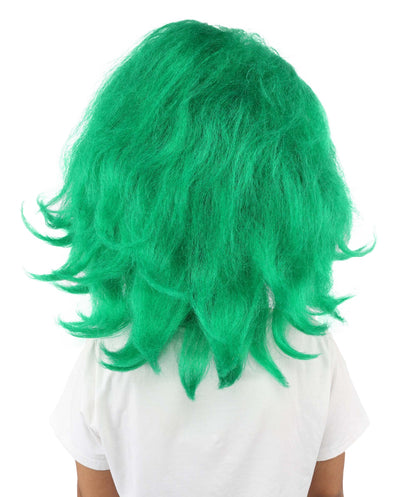 HPO Adult Women's Long Red Bob Wig | Straight Shoulder-Length Black Hair with Blunt Bangs, Included Accessory Set & Breathable Cap | Halloween, Anime Roleplay, Costume Party & Daily Wear