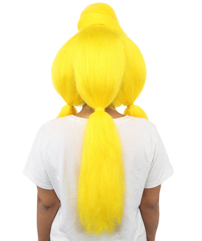 HPO Women’s High Volume Extra Long Yarn Twisted Bun Wig – Multiple Color Options | Bubble Ponytails Hairpiece with Capless Cap | Statement Headpiece for Halloween, Cosplay, Theater and Drag Looks