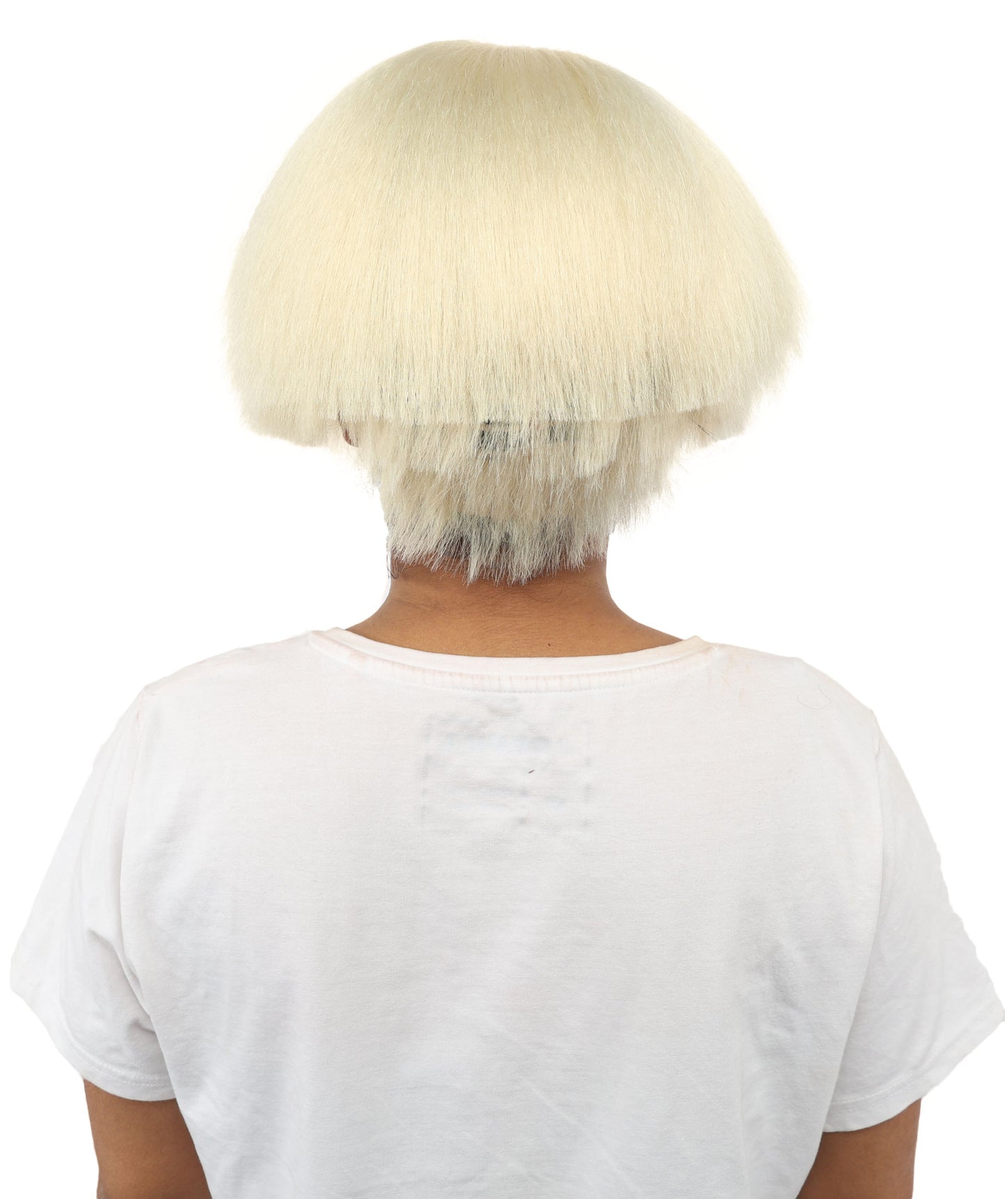 HPO Women’s Neon Yellow Bob Wig with Bangs—Bright Straight Cut Wig | Celebrity Inspired Hairpiece for Party, Halloween and Cosplay
