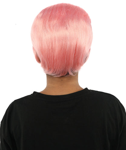 HPO Adult Women’s 10-Inch Short Wig | Multiple Color Options | Celebrity Hairpiece for Costume, Cosplay, and Themed Parties | Sleek and Modern Hairpiece for Versatile Looks