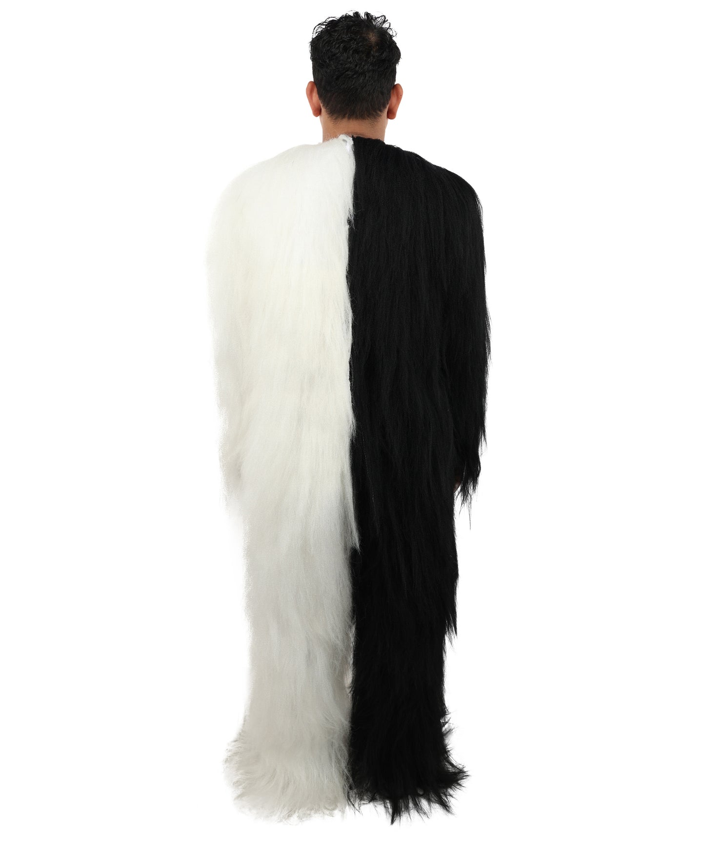 HPO  Extreme Hairy Person Two Part Costume, Mask and Bundle Set - Full-Body Hair Suit Extra-Long Costume Wig for Halloween, Cosplay & Parties - Multiple Color Options