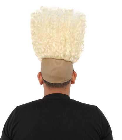 HPO Men’s Tall Afro Wig | Multicolor Options | Animated Scientist Style Hair | Funny Hairpiece with Bouncy Curls and Capless Cap | Retro Nerd Look for Parties, Shows & Halloween