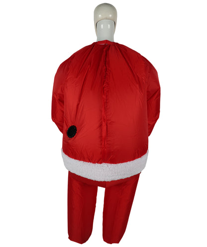 HPO Adult Men's Inflatable Santa Claus Costume | Christmas Holiday Outfit with Fan & Comfortable Fit