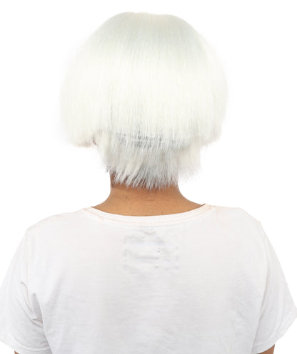 HPO Women’s Neon Yellow Bob Wig with Bangs—Bright Straight Cut Wig | Celebrity Inspired Hairpiece for Party, Halloween and Cosplay