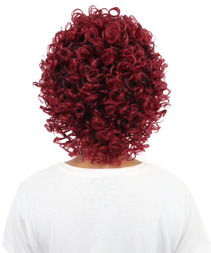 HPO Women's Burgundy Rod Set Wig | Salon Styling Hair Set Natural | Durable, Flexible Rods for Curling, Twisting & Protective Hairstyles