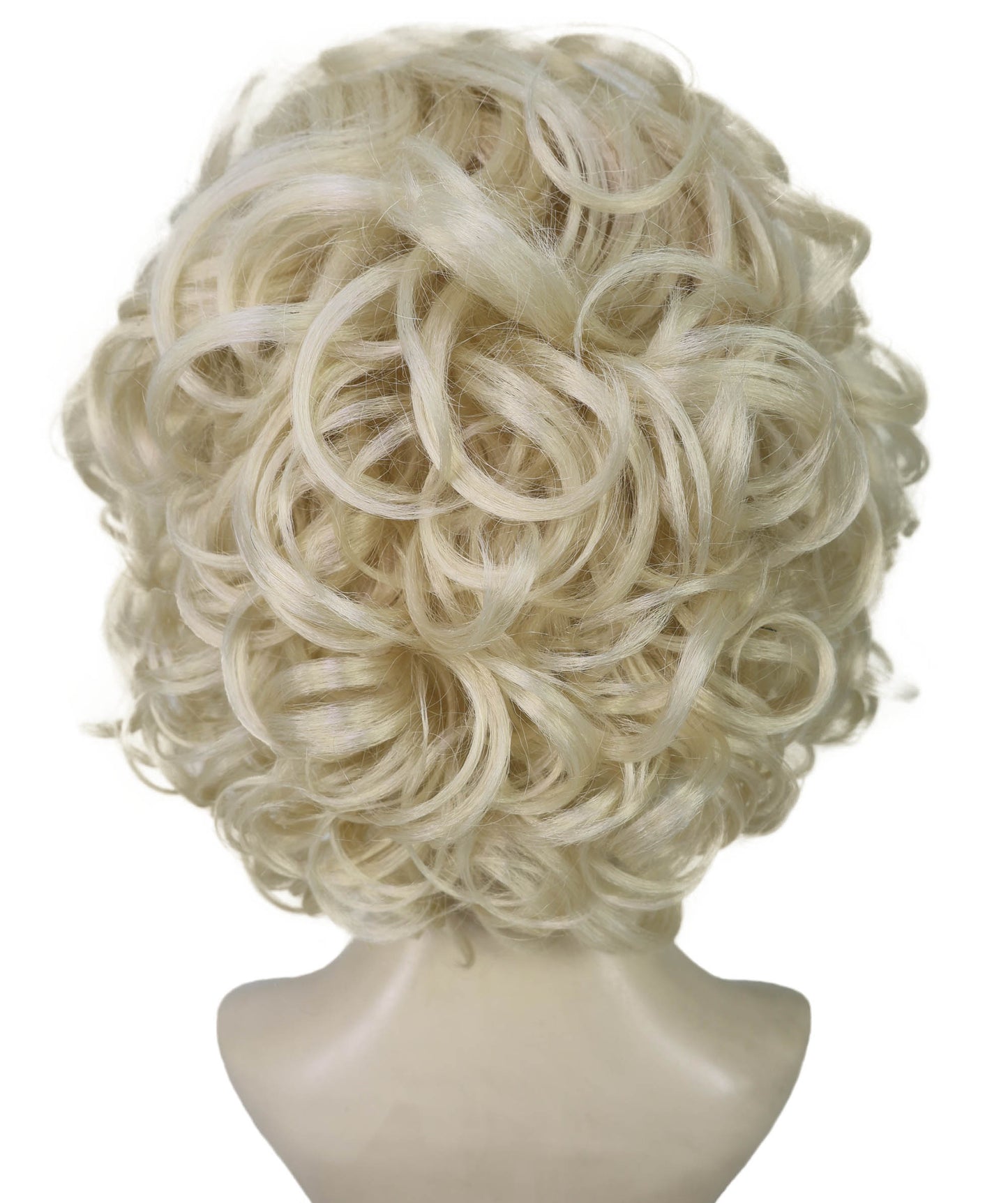 HPO Women’s 80 ’s Material Girl Wig Queen of Pop Short Blonde Curly Wig | Halloween and Cosplay Wig | Flame-retardant Synthetic Fiber