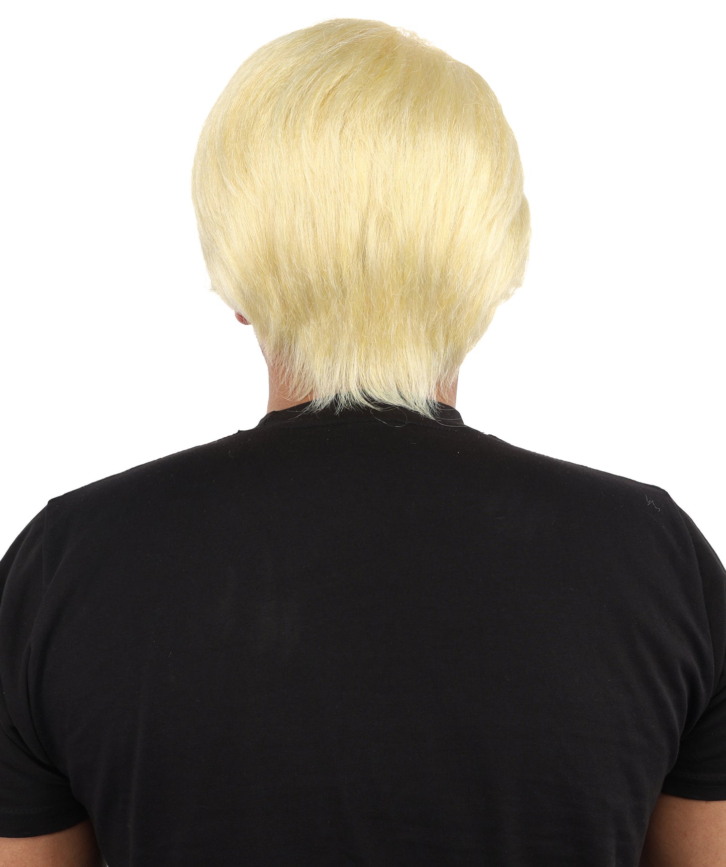 HPO Men’s Blonde Wig with Long Side Bangs  | Flame-retardant Synthetic | Ideal for Cosplay, Halloween & Party Looks