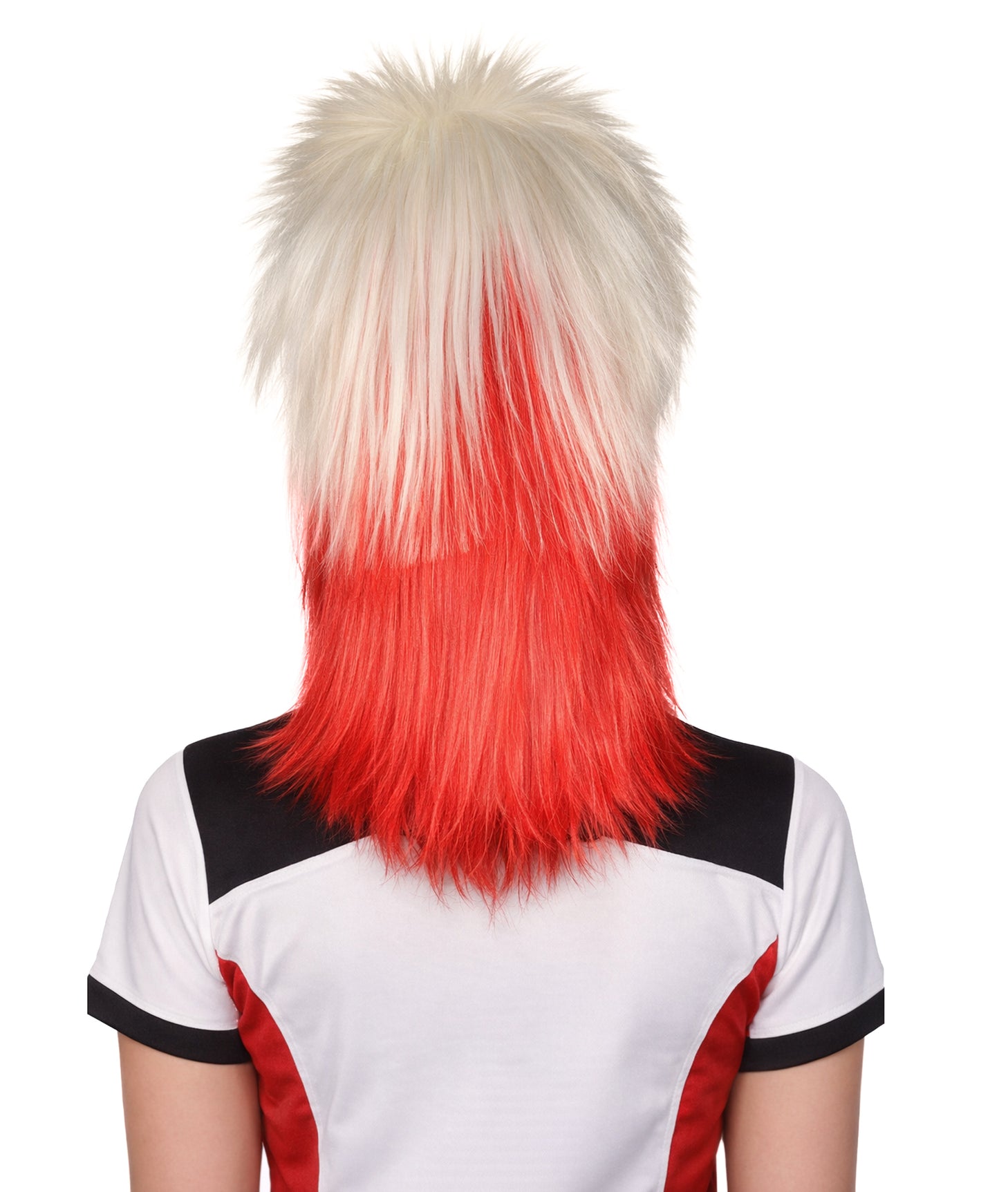 Poland Flag Sports, 80's Mullet Wig | Premium Breathable Capless Cap
