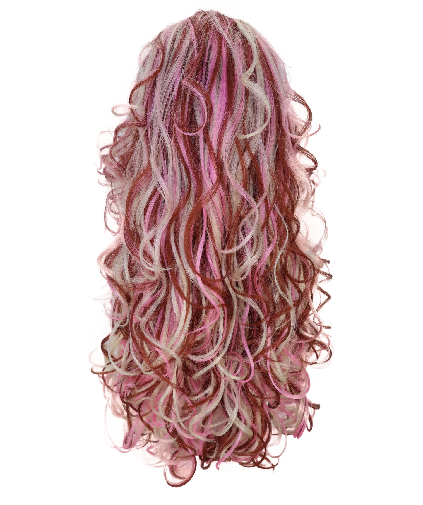 HPO Women's Extra Long & Curly Multicolor Wig – Soft Hair with Natural Texture | Fantasy, Cosplay & Character Hairpiece for Parties & Events