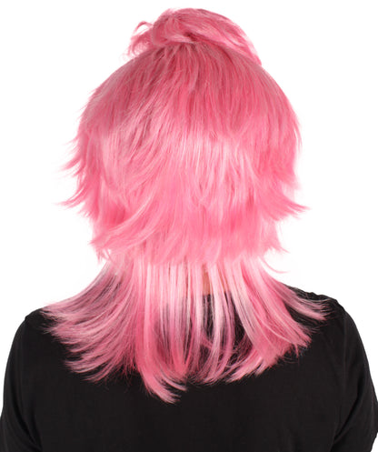 HPO Women's Anime Estranged Daughter Pink Wig | Perfect for Halloween | Flame-retardant Synthetic Fiber