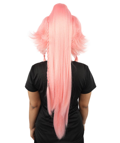 HPO Adult Women's Alien Nature Spirit Hair | Multiple Color Options | Soft Textured Bob with Beaded Braids, Heat Resistant Synthetic Fiber & Breathable Mesh | Halloween, Fantasy Roleplay, Themed Party, Theater & Carnival