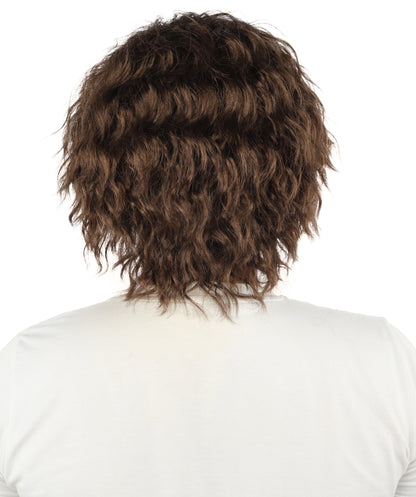 HPO Adult Men's Messy Wavy Shag Wig | Multiple Color Options | Create of synthetic fiber, relaxed tousled volume, breathable base | Party, Halloween, theater, drag, performance, costume events