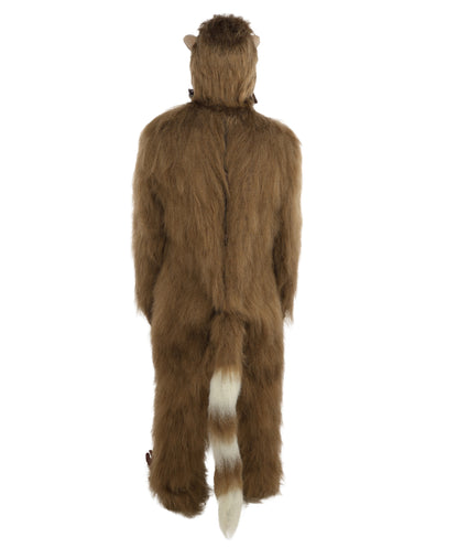 HPO Unisex Brown Bear Mascot Costume Bundle with Plush Head Mask Set | Animal Character Suit with Head Cover | Designed for Fancy Dress Wear