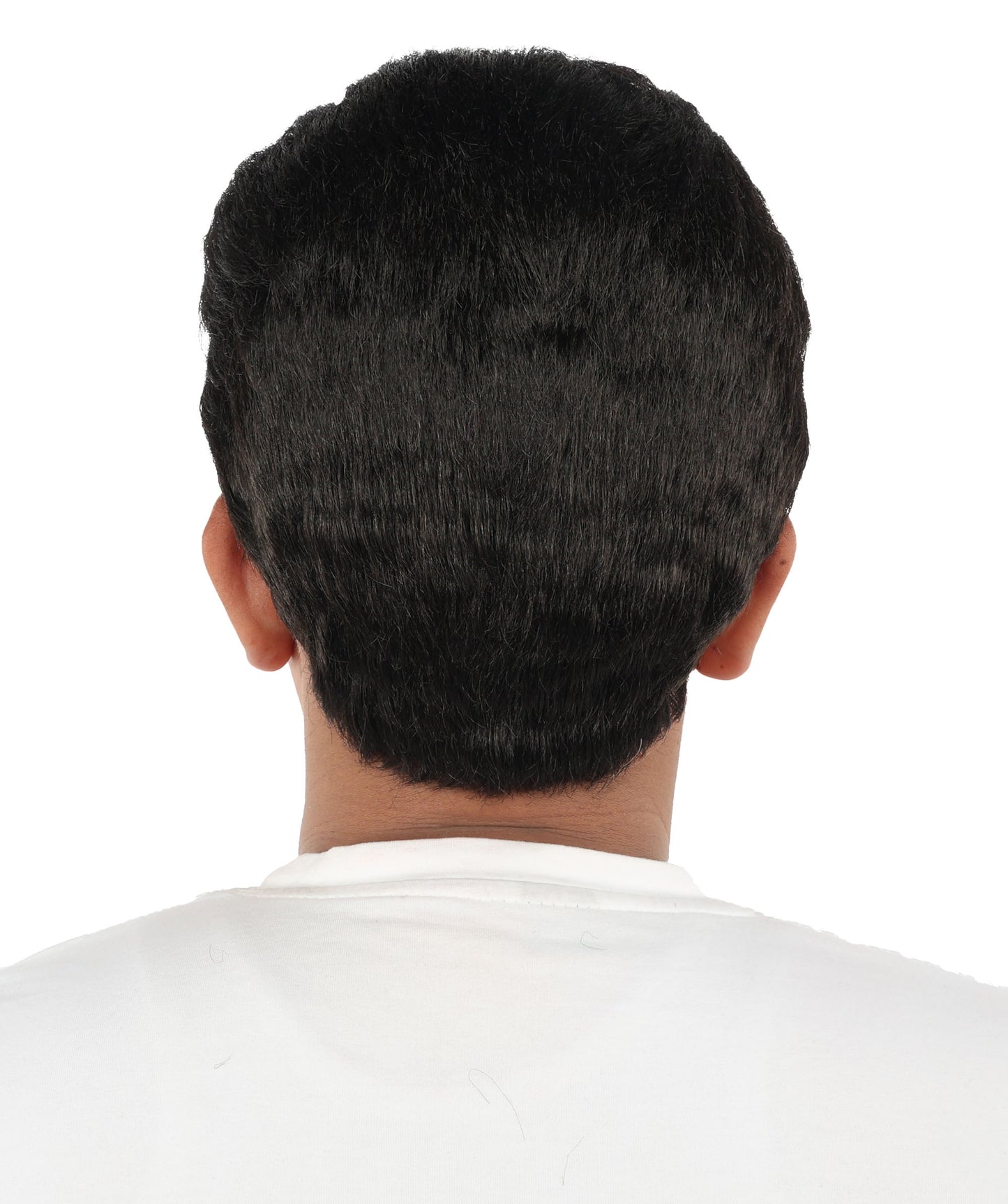 HPO Men's Side Swept Undercut Wig | Short Brown Texture with Tapered Sides, Heat Resistant Synthetic Fiber & Breathable Net | Halloween, Space Ranger Cosplay, Sci-Fi Theme Party & Roleplay
