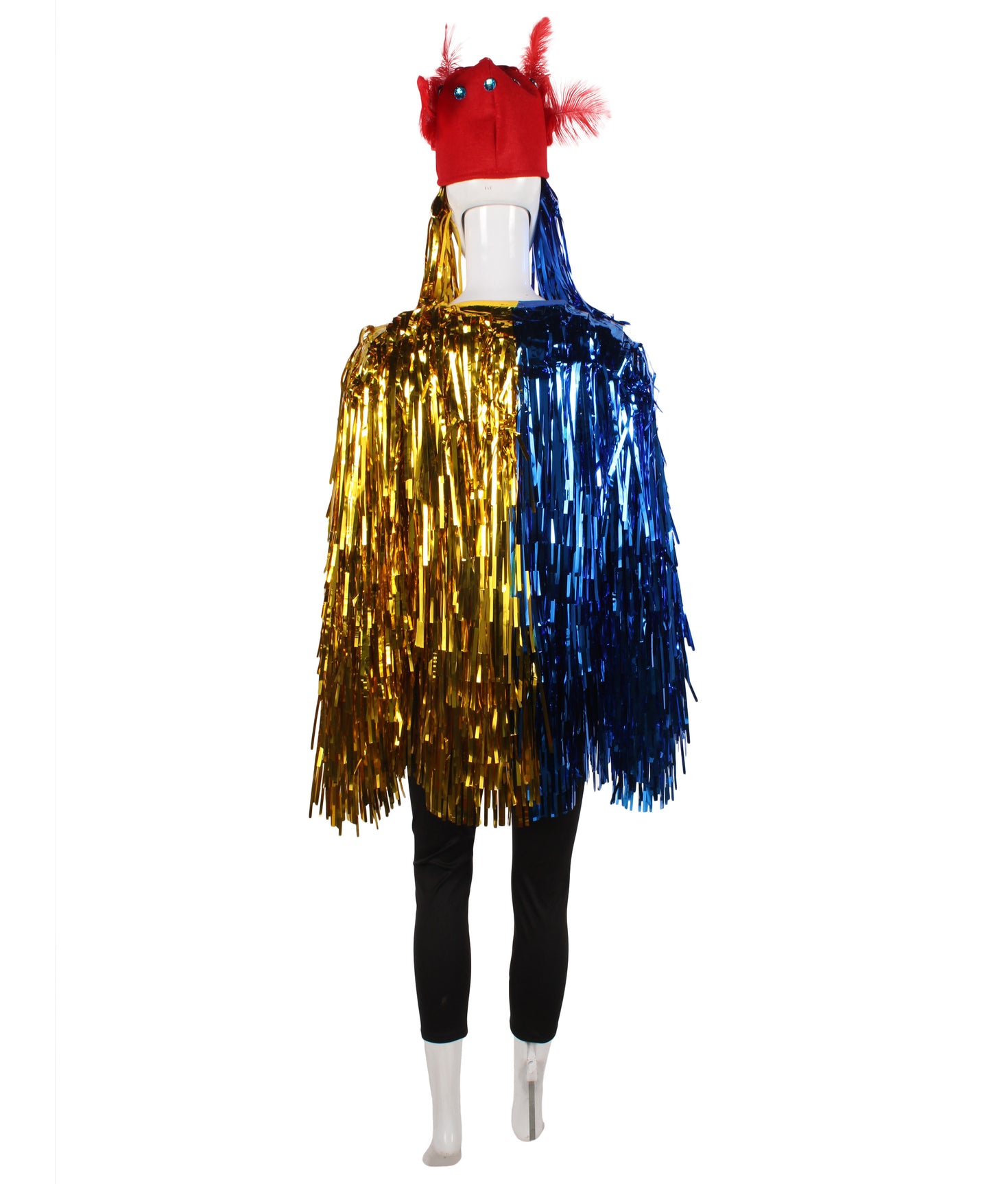 Blue/Gold Tinsel Costume