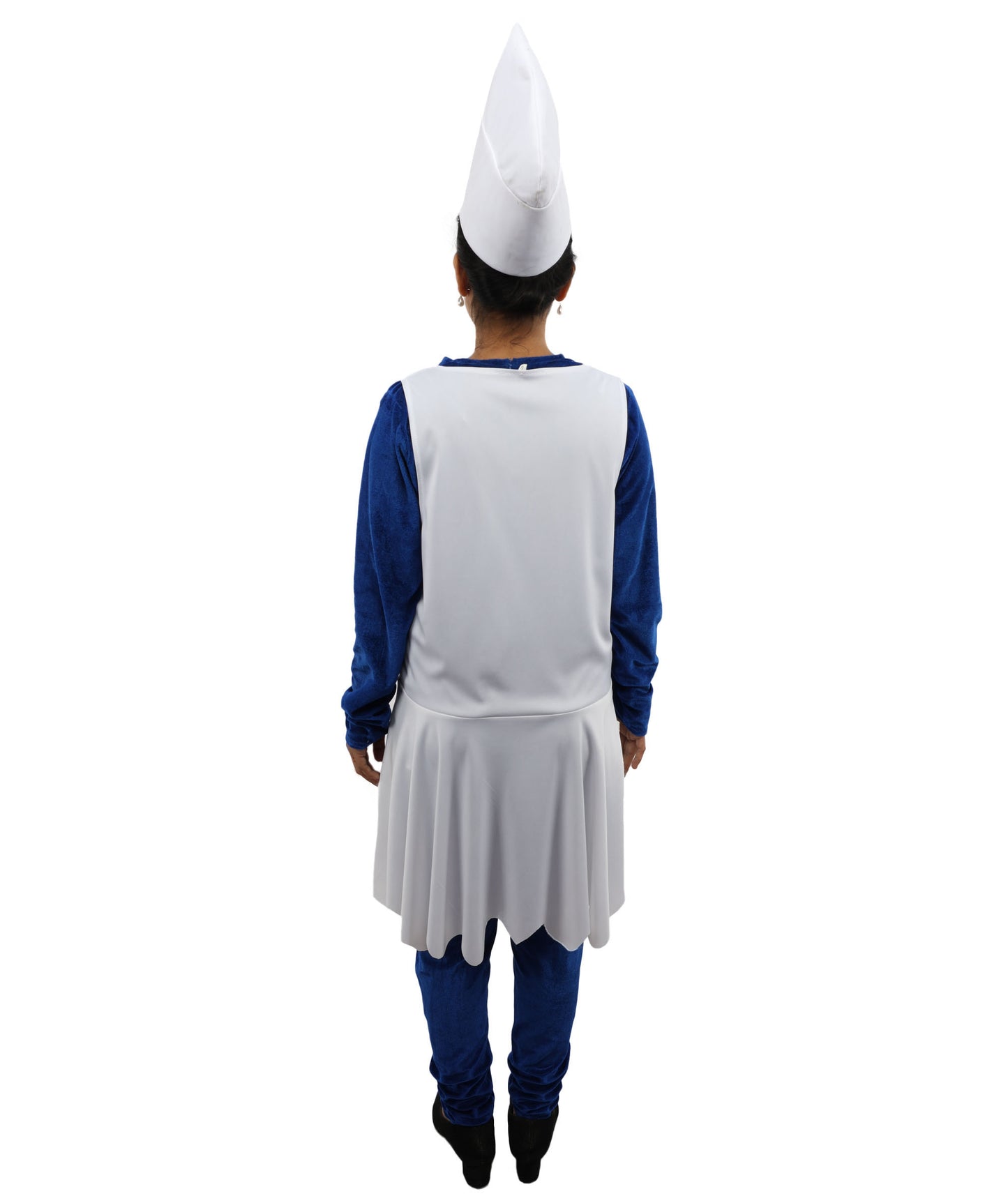 HPO Women's Dip Blue & White Fantasy Costume – Cartoon Style Outfit with White Dress | Outfit for Halloween, Cosplay & Themed Events