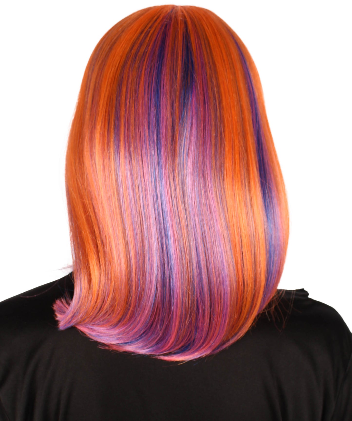 HPO Women's Shoulder Length Bob Wig Collection | Straight Halloween Wig Multiple Color Option | Premium Breathable Capless Cap