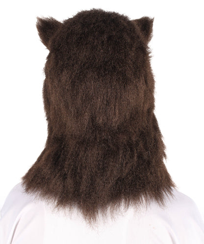 Unisex Dark Brown Grizzly Bear Mask