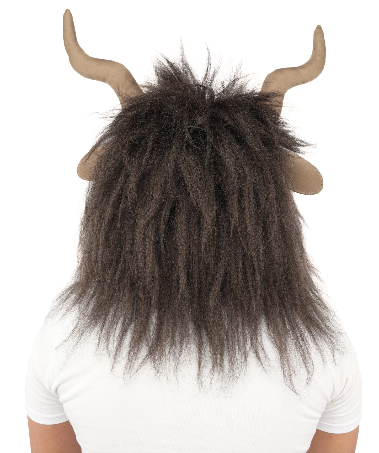HPO Adult Men's Goat Fur Costume Bundle & Mask Set – Dark Brown Full Body Animal Outfit for Halloween and Cosplay  | Flame-Retardant Synthetic Fiber