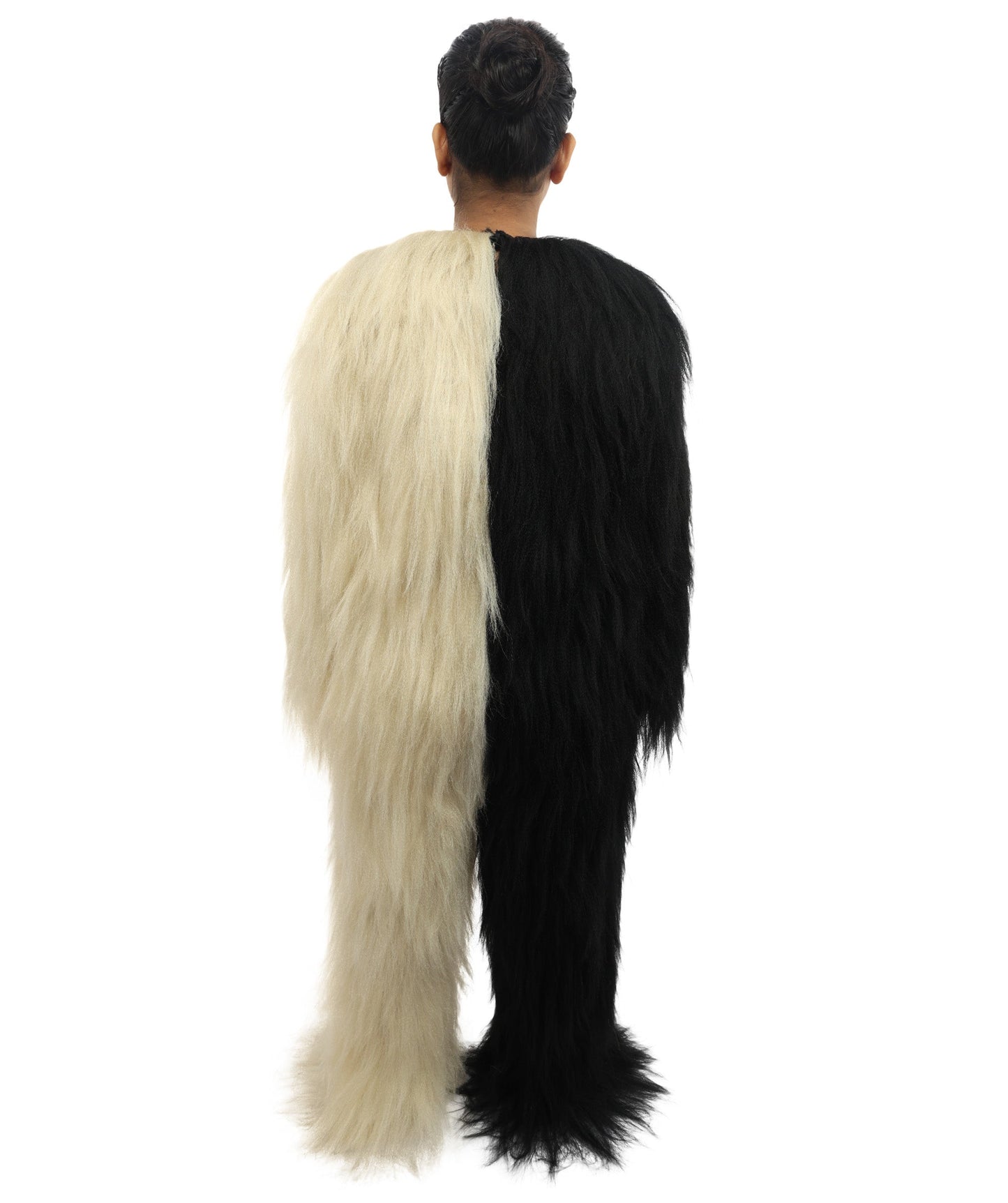 HPO Teen Extreme Hairy Person Two Part Costume, Mask and Bundle Set - Full-Body Hair Suit Extra-Long Costume Wig for Halloween, Cosplay & Parties - Multiple Color Options