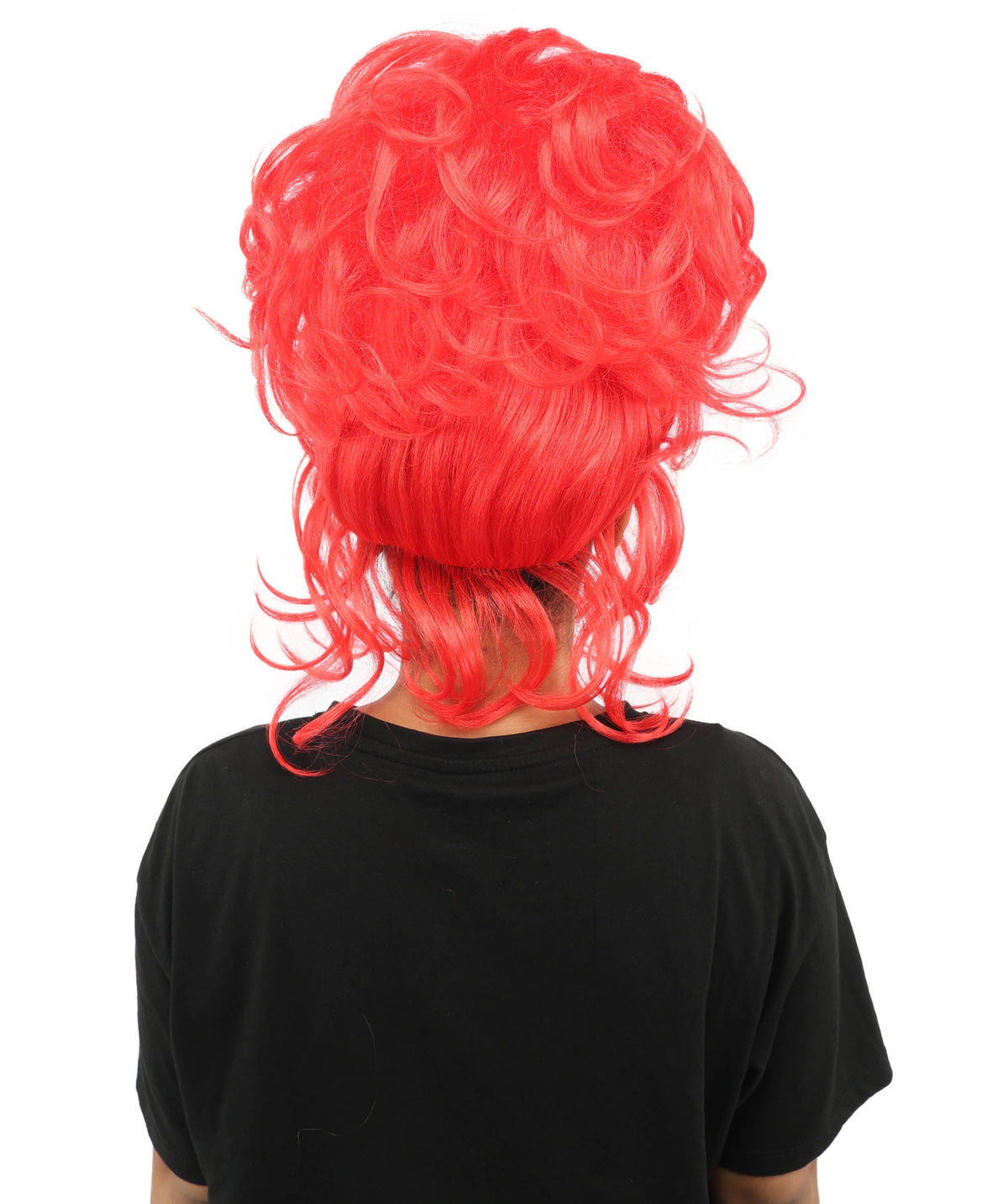 HPO Adult Women's Elegant Updo Tendril Wig | Multiple Color Options | Pastel peach hue, create of synthetic fiber, high teased volume with face-framing strands, breathable capless cap | Party, Halloween, theater, drag, performance, costume events