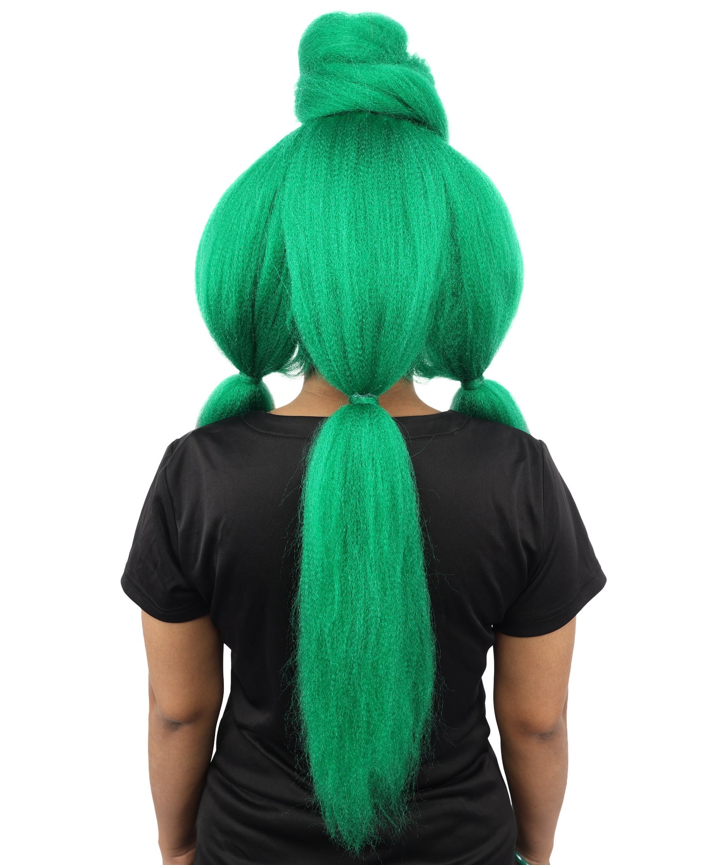 HPO Women’s High Volume Extra Long Yarn Twisted Bun Wig – Multiple Color Options | Bubble Ponytails Hairpiece with Capless Cap | Statement Headpiece for Halloween, Cosplay, Theater and Drag Looks