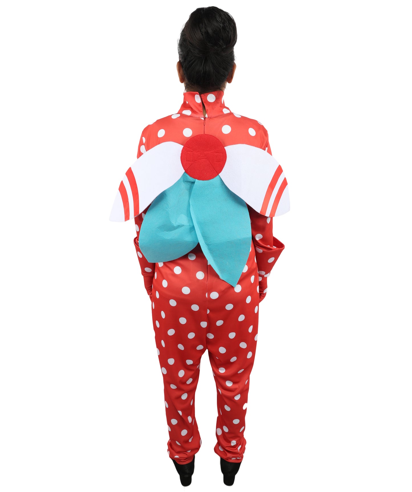 HPO Women's Red Polka Dot Costume | Flame-Retardant Synthetic Fiber | Ideal For Theater, Halloween And Cosplay