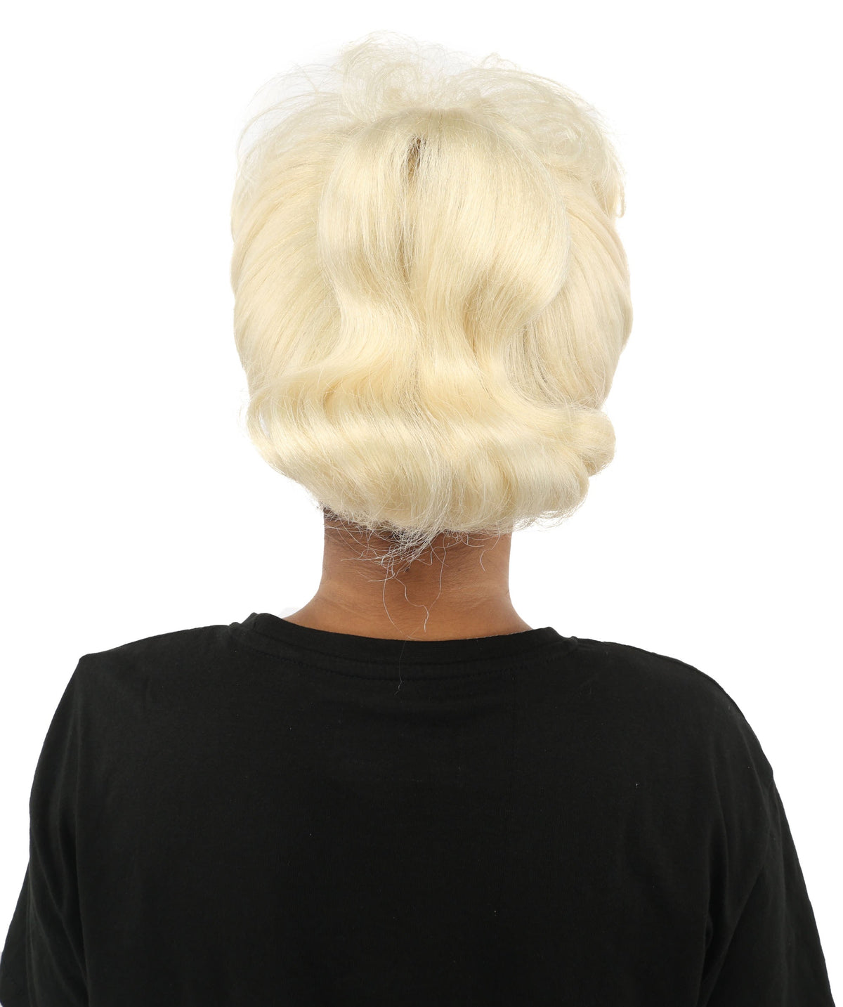 HPO Adult Women's Retro Pin-Up Wig | Multicolor Options, create of synthetic fiber, vintage curled bumper bangs with rolled back, breathable base | Party, Halloween, theater, drag, performance, costume events