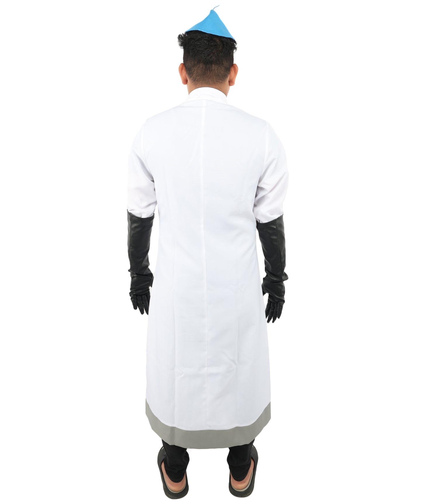 HPO Men’s Cartoon Chef Lab Coat Costume | Long White Coat Outfit | Cosplay, Halloween, Stage & Themed Party Costume
