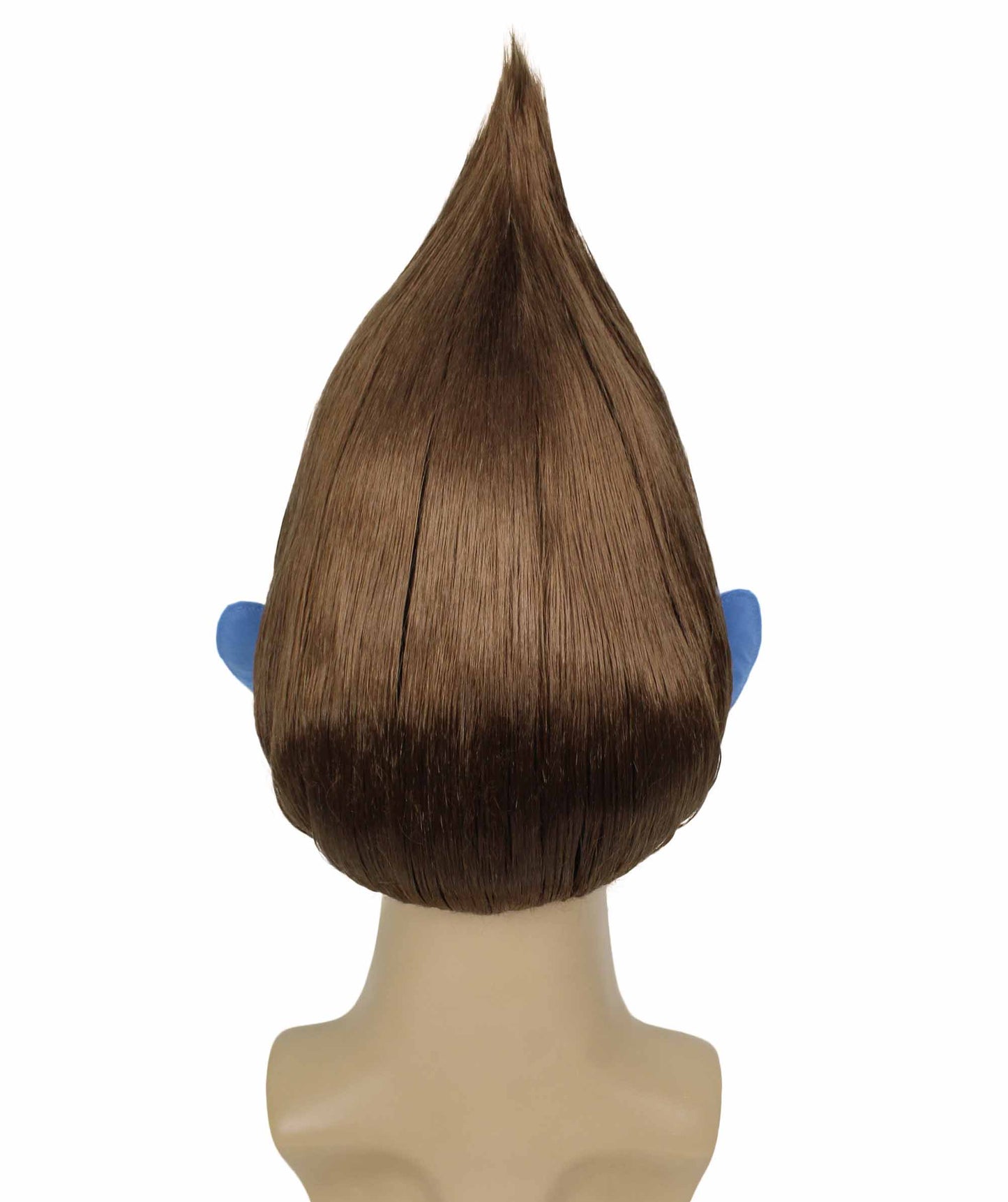 HPO Men's Pointy Diamond Guy Troll Wig with Blue Ears,Multiple Color,Flame-Retardant Synthetic Fiber