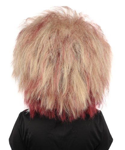 HPO Women's Swept Crest Theatrical Wig | Multi-tonal red and white hues, create of synthetic fiber, massive swept fan volume, breathable base | Party, Halloween, theater, drag, performance, costume events