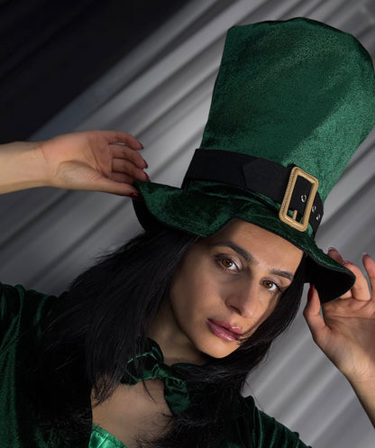 Women's Luscious Leprechaun Costume | Green Halloween Costume |  Flame Retardant Synthetic Fabric