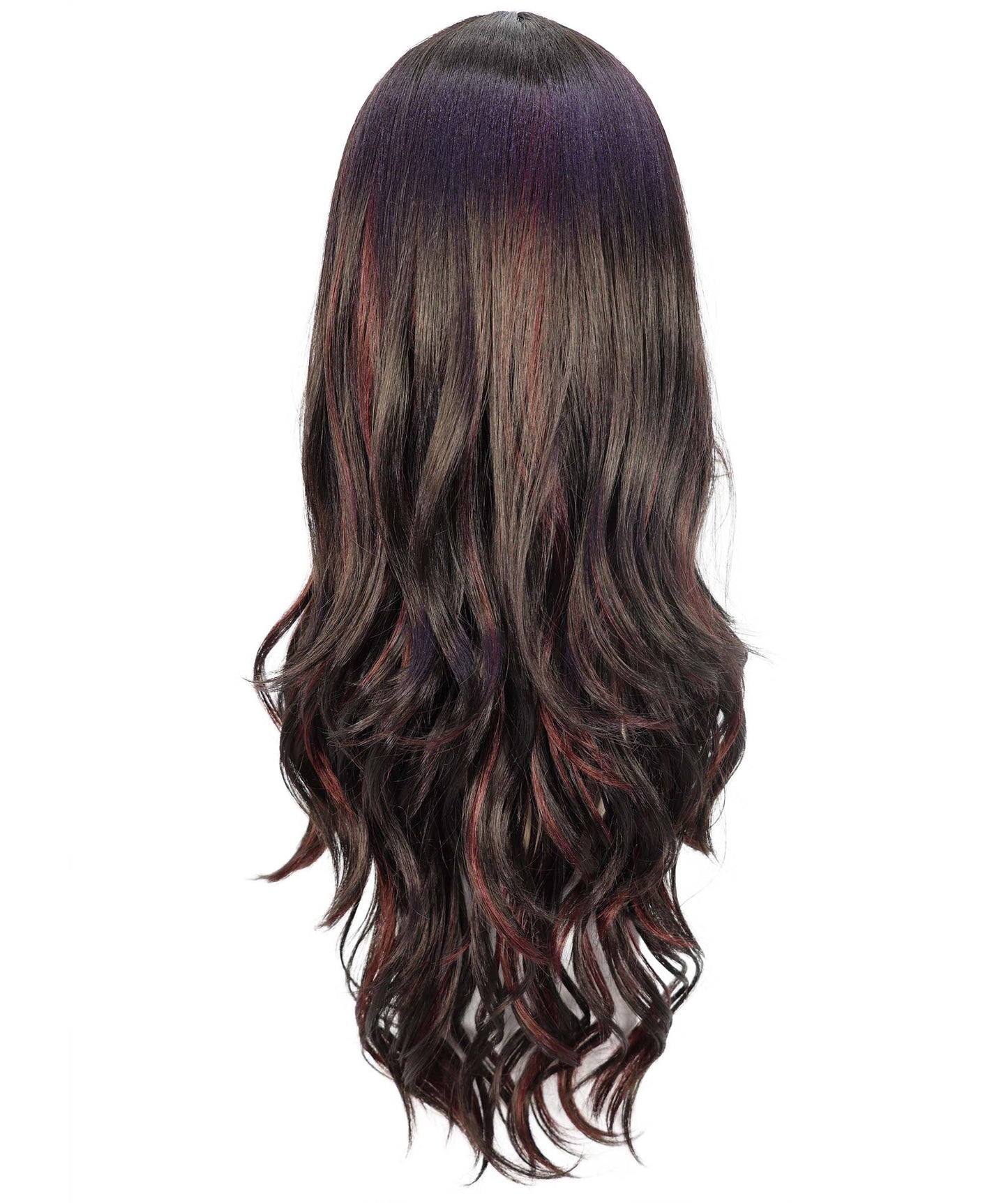 HPO Adult Female WIG Hot Honey Ebony – Wavy Medium Brown Ebony Wigs for Retro Costumes & Events, Perfect for 70s Disco, Retro Costumes, Halloween and Cosplay, Themed Events