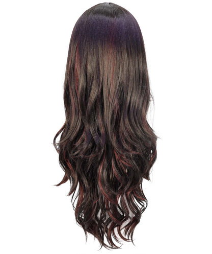 HPO Adult Female WIG Hot Honey Ebony – Wavy Medium Brown Ebony Wigs for Retro Costumes & Events, Perfect for 70s Disco, Retro Costumes, Halloween and Cosplay, Themed Events