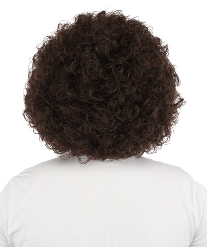 HPO Men's Soft Curly Afro Wig with Multiple Color Options | Flame-Retardant Synthetic Fiber | Perfect for Halloween, Cosplay and Themed Parties