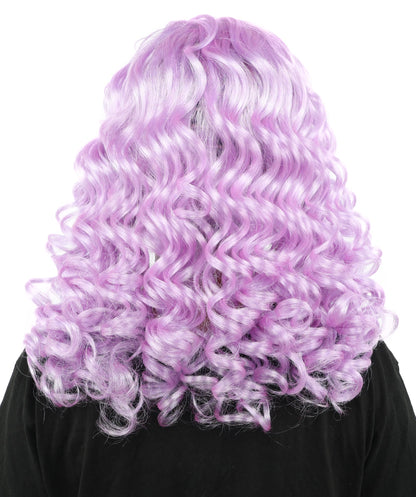 HPO Adult Women’s 16-Inch Medium Wig with Soft Curls | Multiple Color Options | Ideal for Cosplay, and Themed Events | Elegant, Versatile Hairpiece for Various Looks