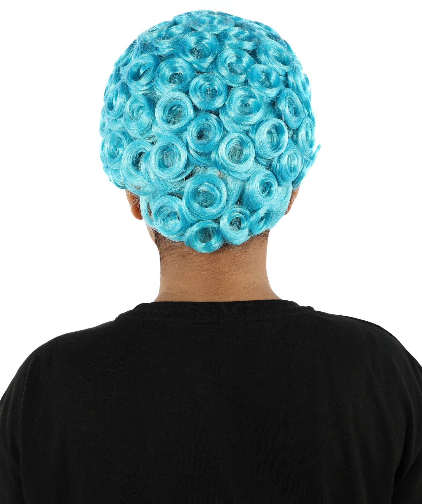 HPO Women's Blue Spiky Cosplay Wig | Anime-Inspired Synthetic Hairpiece | Synthetic Fibers with Adjustable Breathable Cap for Halloween, Stage & Parties