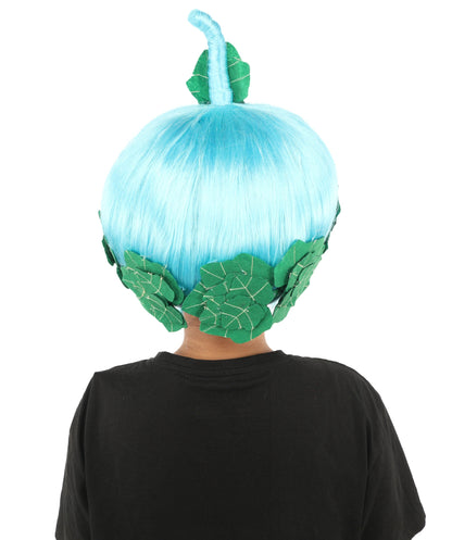 HPO Adult Women's Sculpted Pumpkin Show Wig | Multiple Color Options | Create of synthetic fiber, massive spherical updo with green leaf accents, breathable base | Halloween, theater, drag, performance, party, costume events