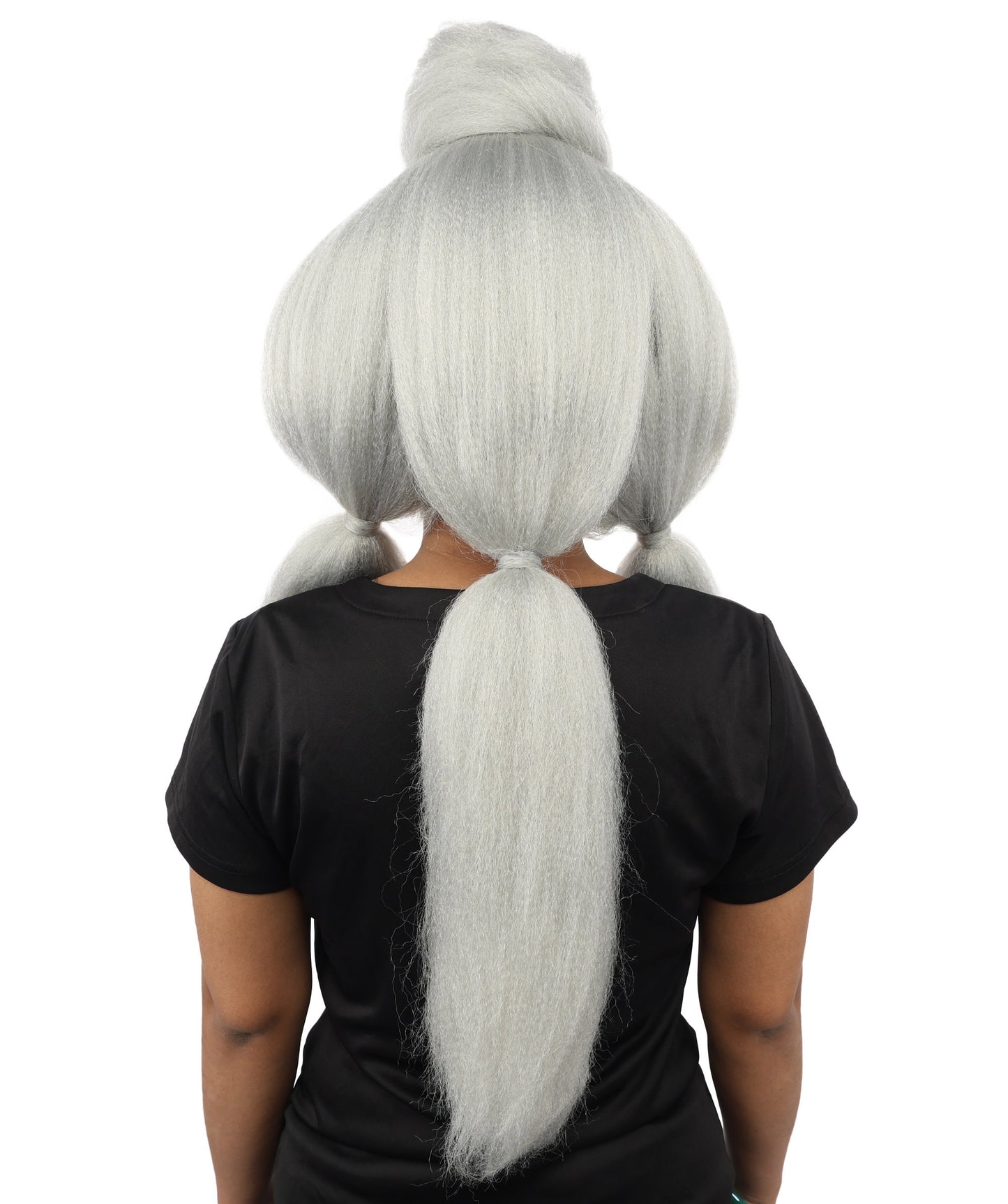 HPO Women’s High Volume Extra Long Yarn Twisted Bun Wig – Multiple Color Options | Bubble Ponytails Hairpiece with Capless Cap | Statement Headpiece for Halloween, Cosplay, Theater and Drag Looks