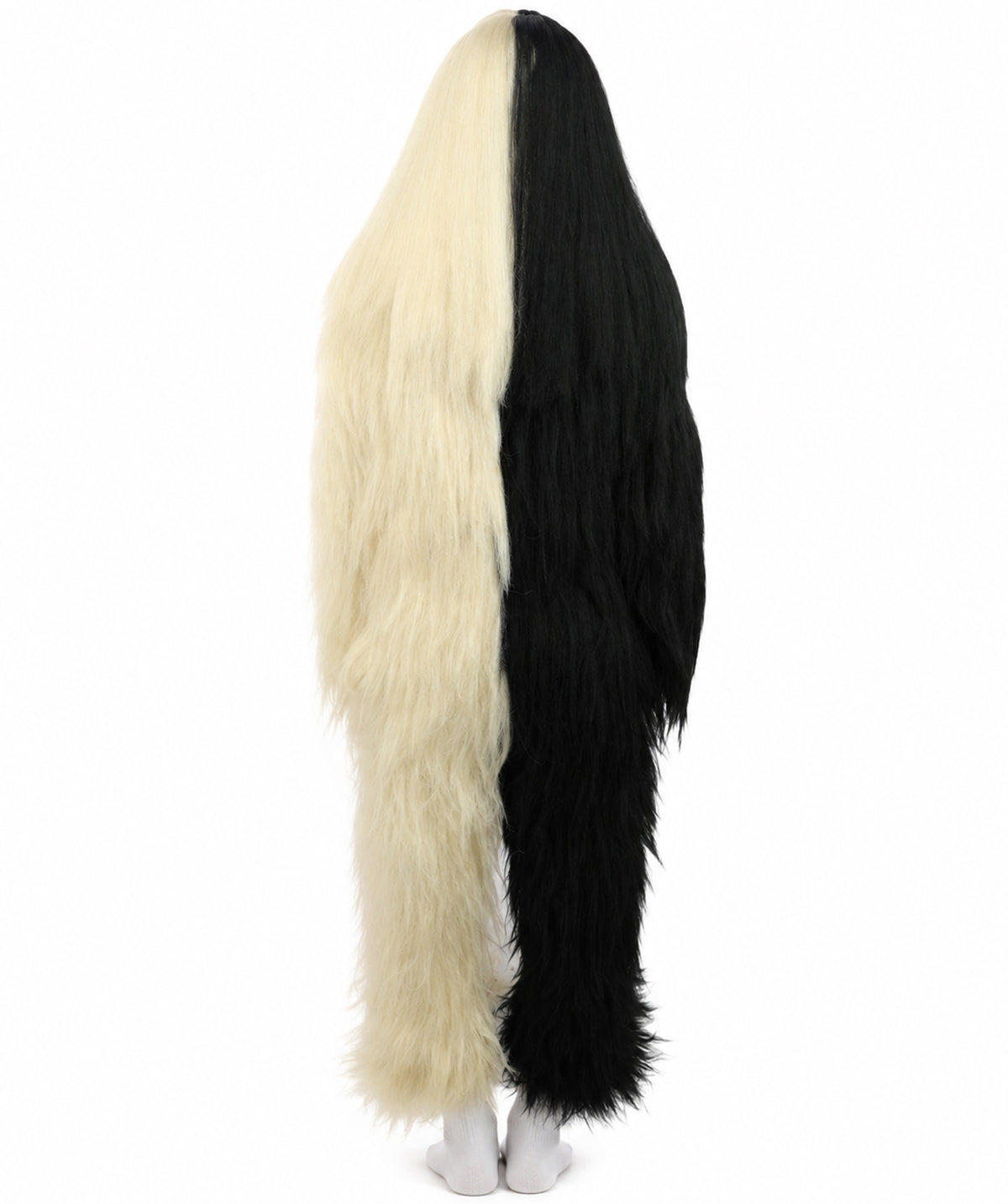 HPO Teen Extreme Hairy Person Two Part Costume, Mask and Bundle Set - Full-Body Hair Suit Extra-Long Costume Wig for Halloween, Cosplay & Parties - Multiple Color Options