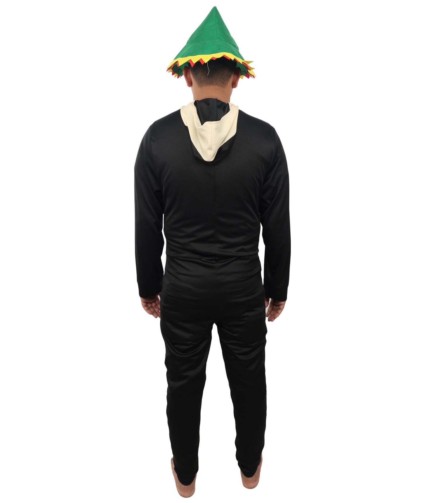 HPO Men's Funny Worm Costume – Black & Khaki Comedy Tunic with Curved Body Shape | Novelty Fancy Dress for Humorous Party Appearances