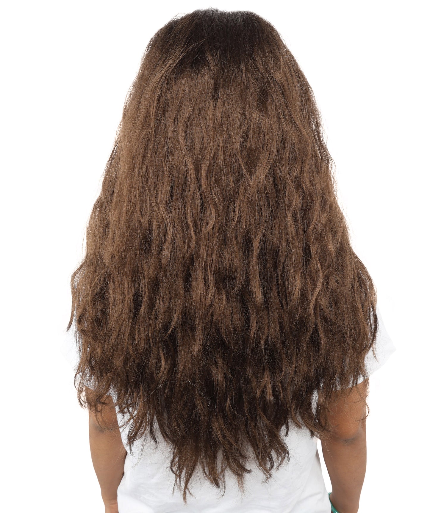 HPO Women’s Pink Long Wavy Wig | 25 Inch Long Hair with Capless Cap Design | Ideal for Playful at Halloween Cosplay, and Themed Parties
