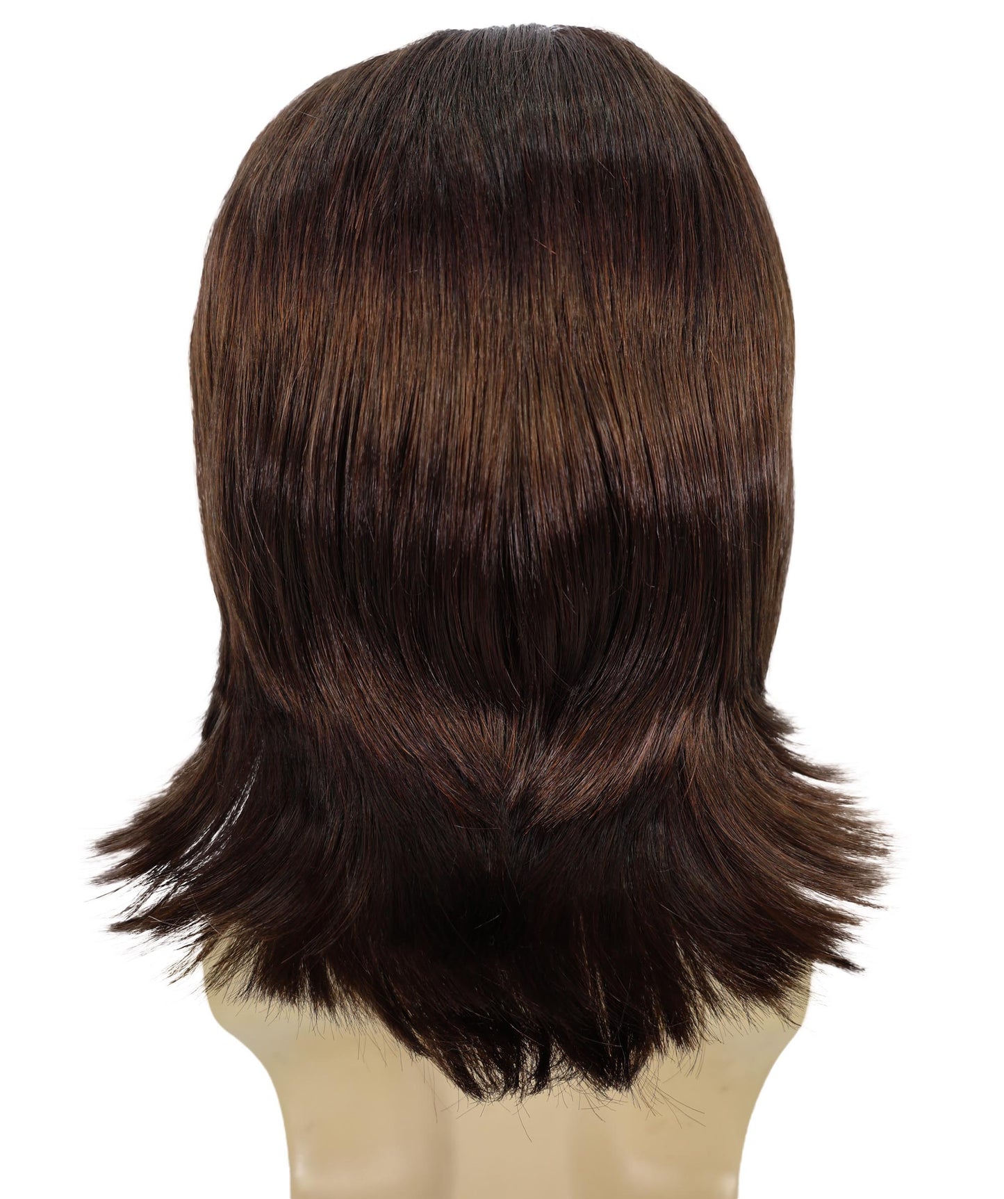 HPO Adult Male WIG 70s Heartthrob – Wavy Brown Wigs, Halloween and Cosplay Retro Themed Events, Premium Breathable Capless Cap