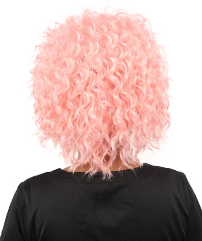 HPO Adult Women's Messy Teased Spiky Multicolor Wig | Curly Two-tone vibrant hue, create of synthetic fiber, extreme textured volume, breathable capless base | Party, Halloween, theater, drag, performance, costume events