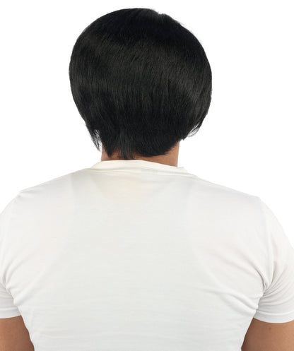 HPO Men’s Blonde Wig with Long Side Bangs  | Flame-retardant Synthetic | Ideal for Cosplay, Halloween & Party Looks